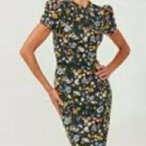 HELSI Piper Embroidered Floral Sequon Midi Dress